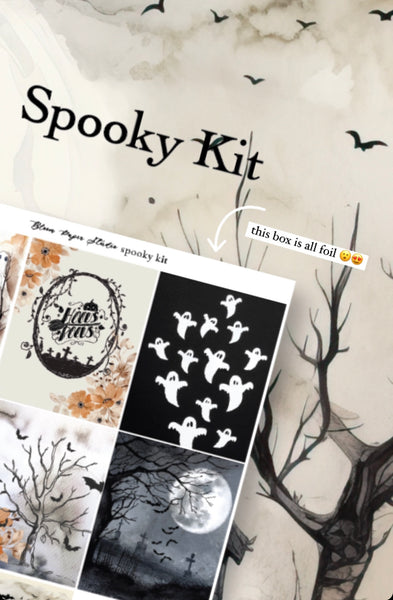 Spooky Foiled Planner Sticker Kit