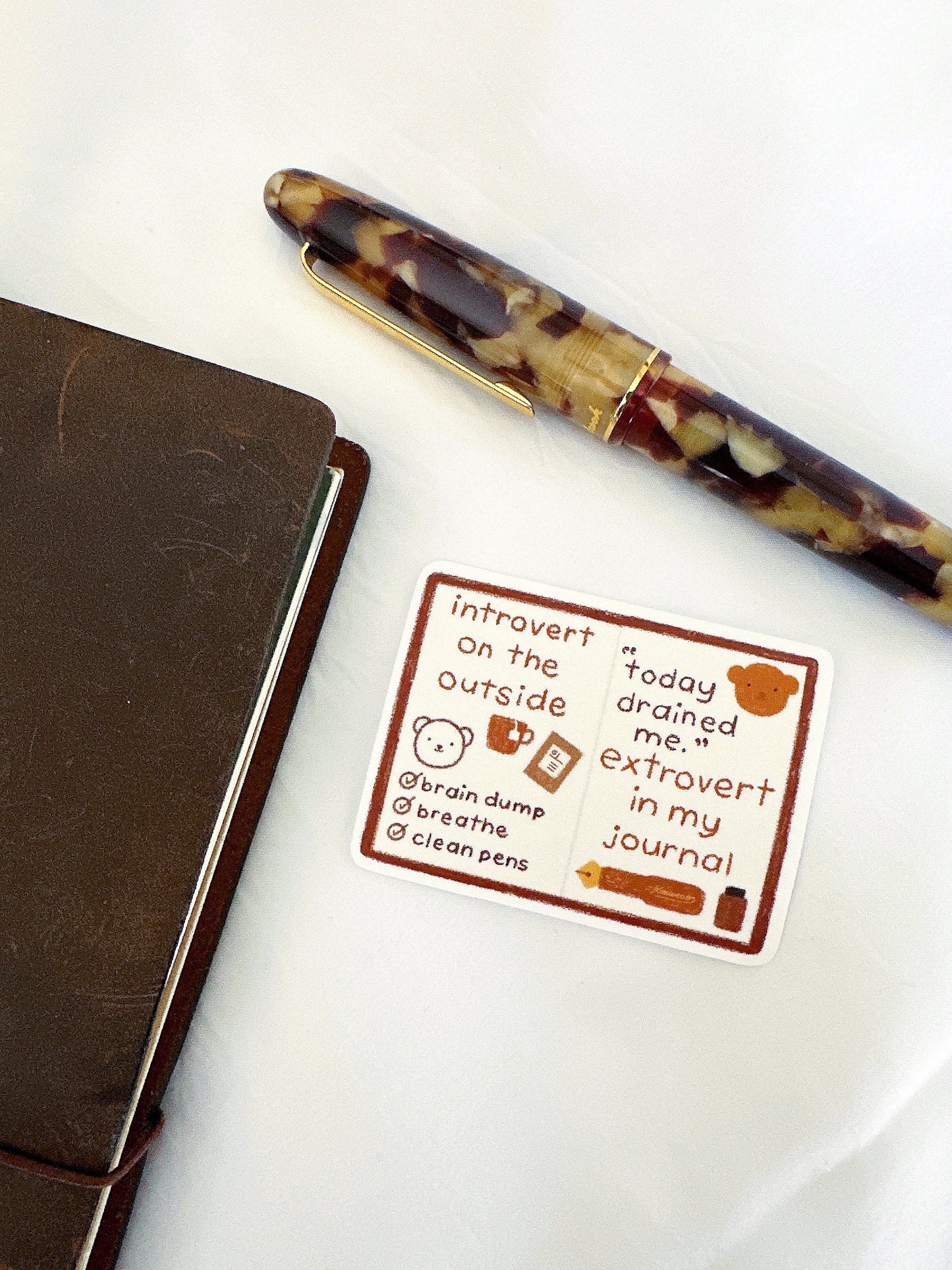 Introverted Extrovert Die Cut Sticker