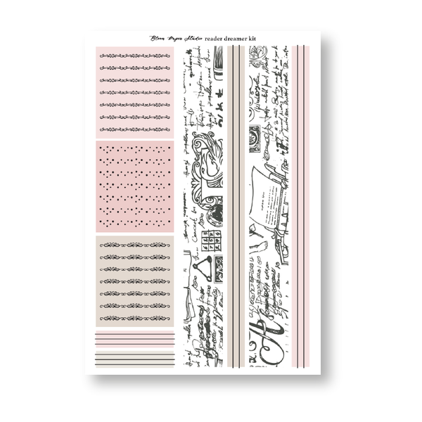 Reader Dreamer Foiled Planner Sticker Kit