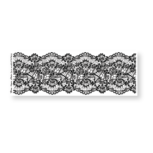 FWW01 Foiled Lace Washi Planner Stickers