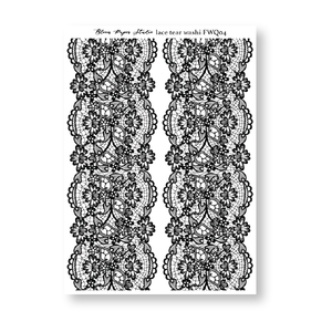 FWQ04 Foiled Lace Washi Paper Stickers
