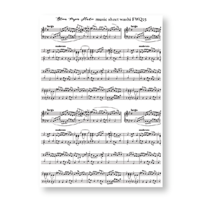FWQ25 Foiled Sheet Music Washi Paper Stickers