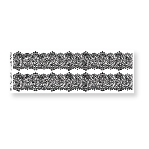 FWW06 Foiled Lace Washi Planner Stickers