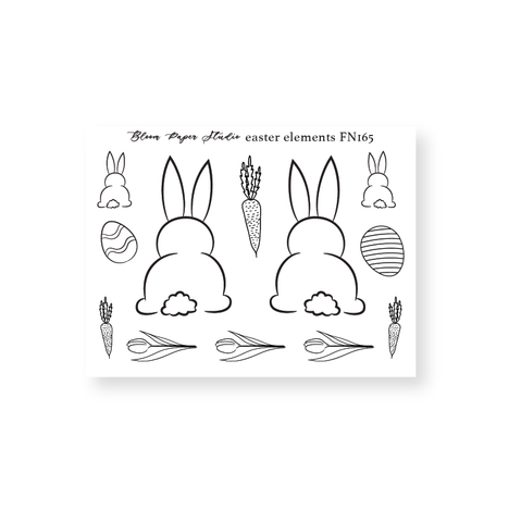 FN165 Foiled Easter Elements Planner Stickers