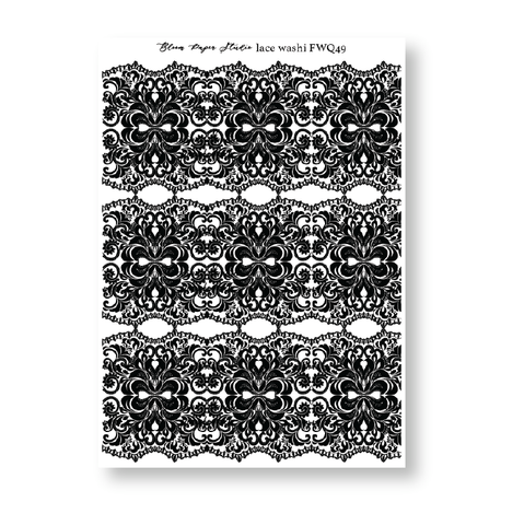FWQ49 Foiled Lace Washi Paper Stickers