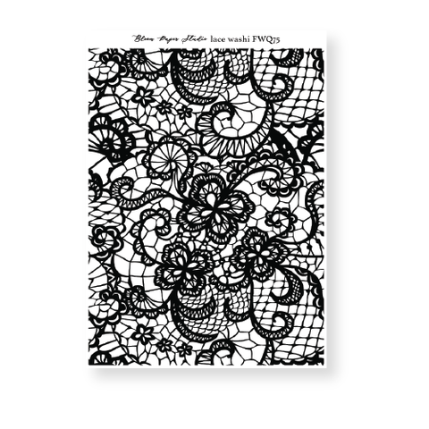 FWQ75 Foiled Lace Washi Paper Stickers
