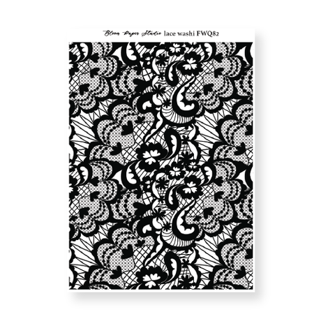 FWQ82 Foiled Lace Washi Paper Stickers