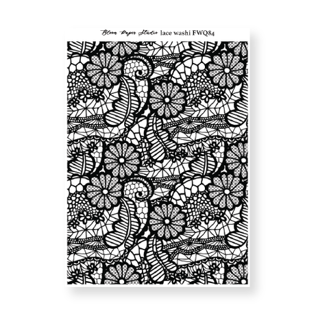 FWQ84 Foiled Lace Washi Paper Stickers