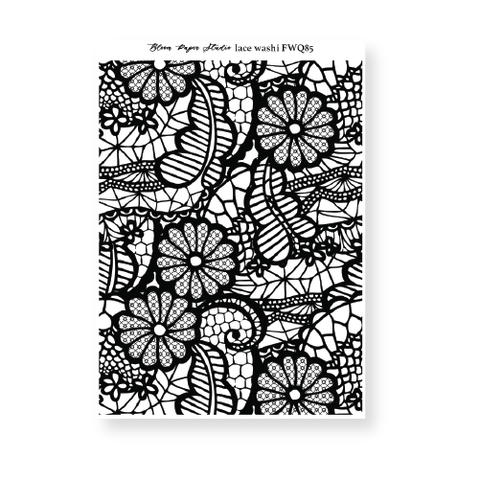FWQ85 Foiled Lace Washi Paper Stickers