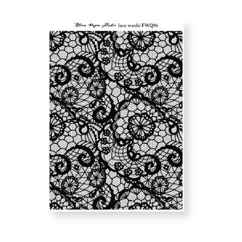 FWQ86 Foiled Lace Washi Paper Stickers