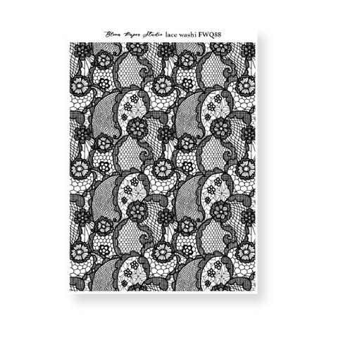 FWQ88 Foiled Lace Washi Paper Stickers