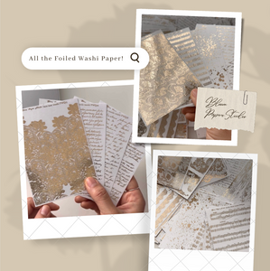 foiled washi paper stickers collage