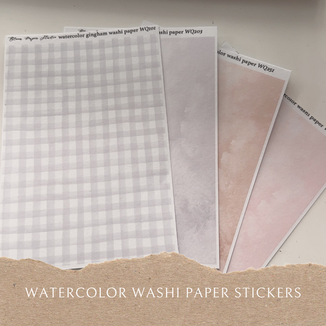 Watercolor Washi Paper Stickers