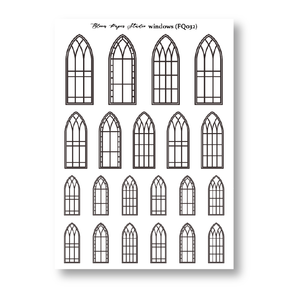 FQ032 Foiled Windows Planner Stickers