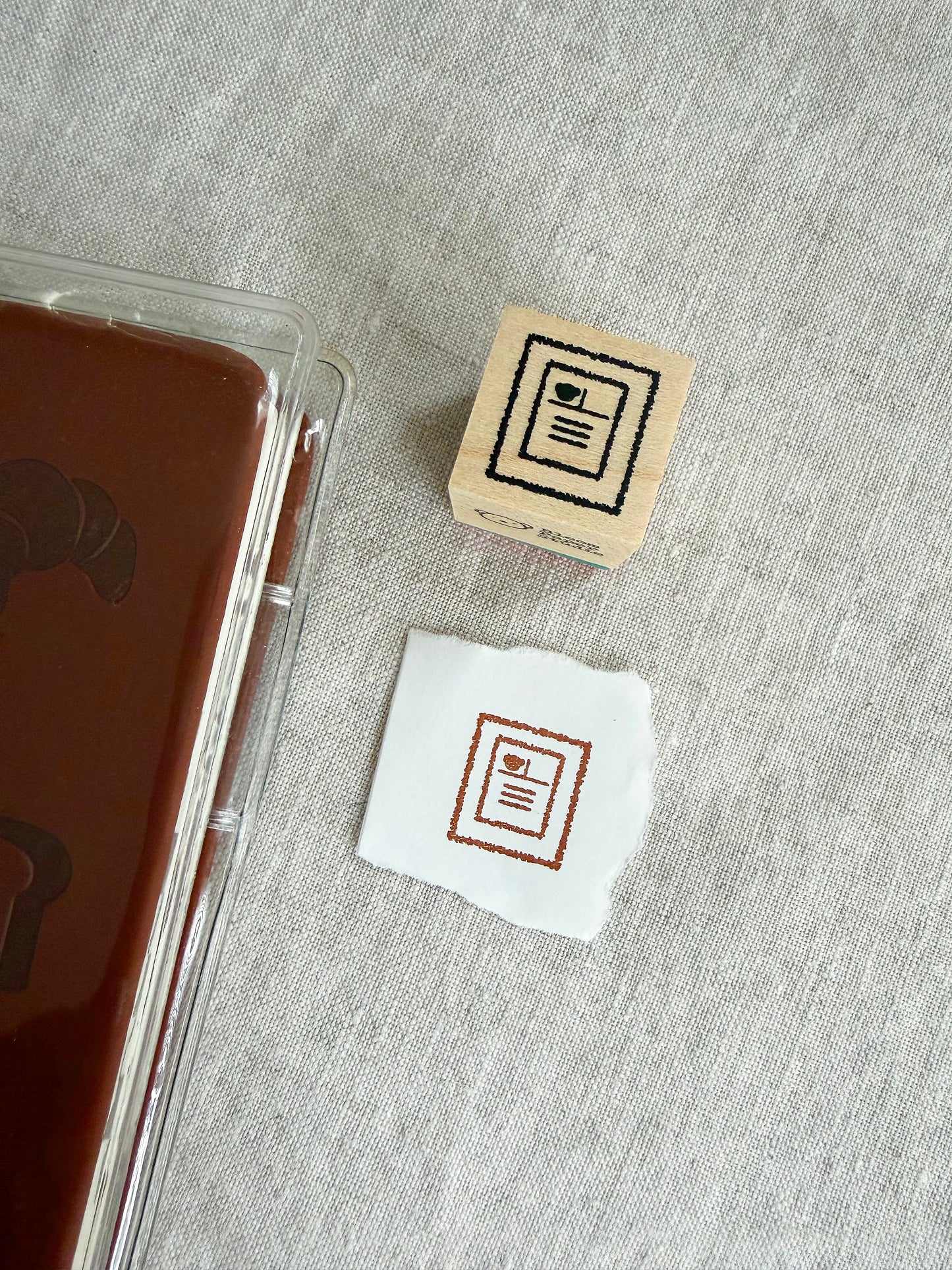 Bear Happy Mail Wooden Stamp
