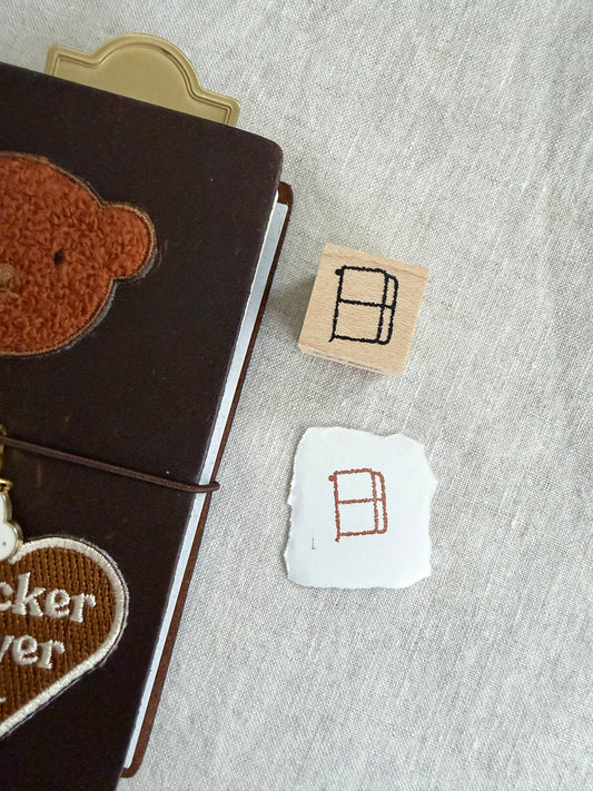 Bear's Travel Journal Wooden Stamp