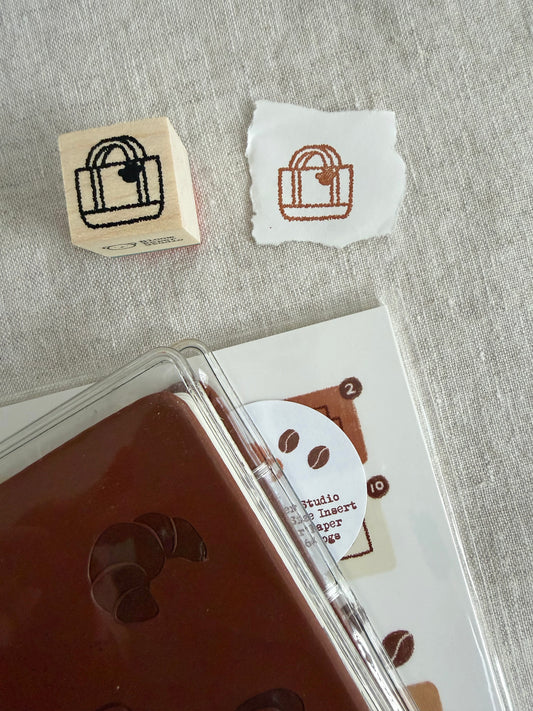 Bear Planner Bag Wooden Stamp