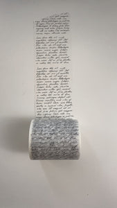 Vintage Writing Washi Roll (Vertical)