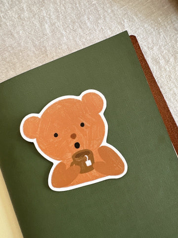 Scalding Hot Tea Die Cut Sticker