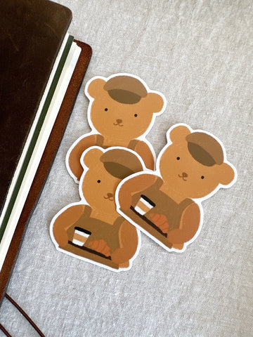 Croffee Bear Die Cut Sticker