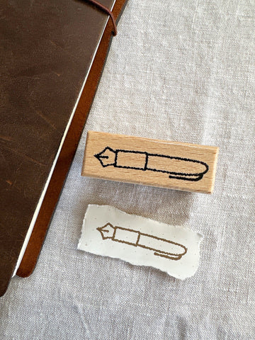 Fountain Pen Wooden Stamp