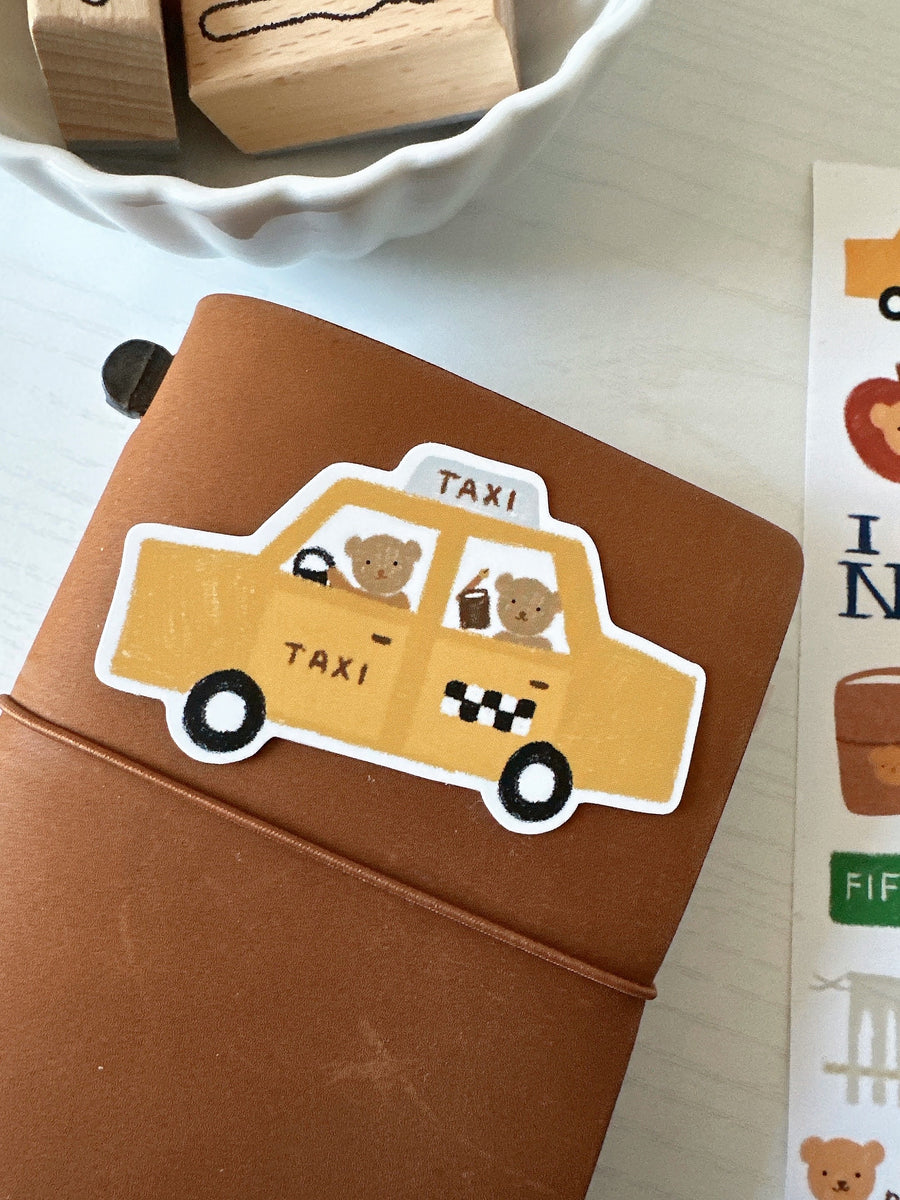 NY Taxi Die Cut Sticker – Bloom Paper Studio