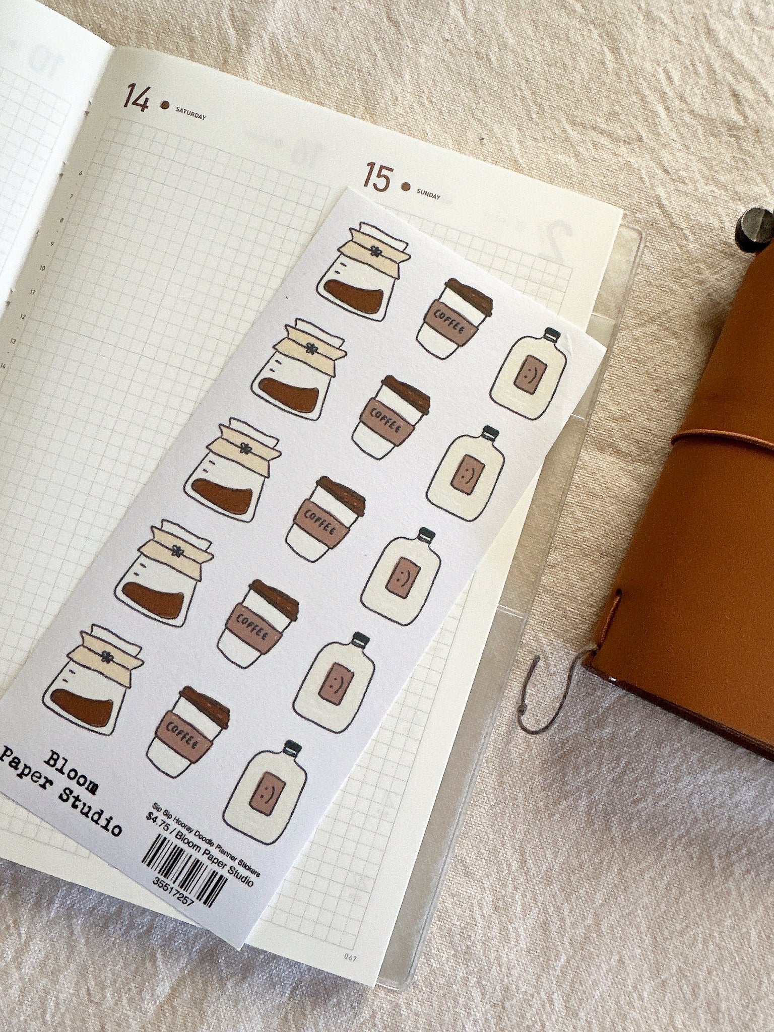 Sip Sip Hooray Doodle Planner Stickers