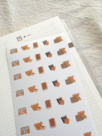 Planning Bear Icon Stickers