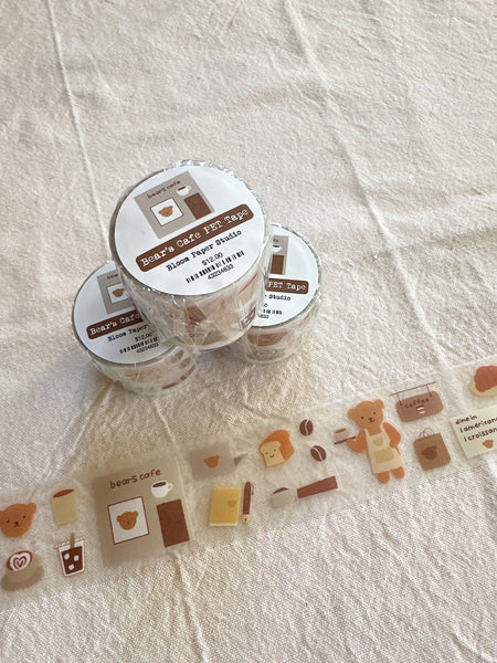 Bear's Cafe Kiss Cut PET Tape