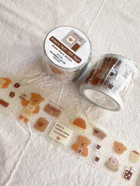 Bear's Cafe Kiss Cut PET Tape