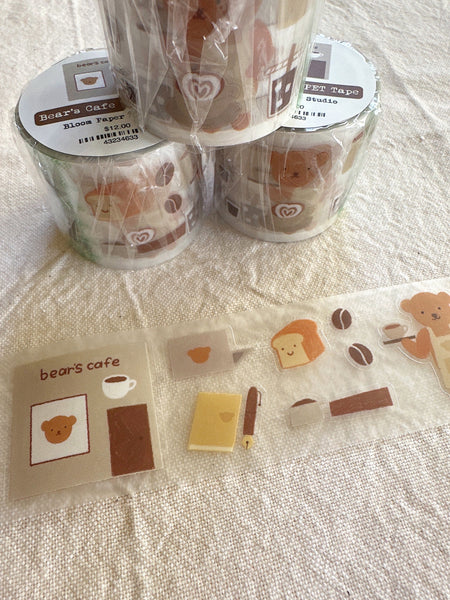 Bear's Cafe Kiss Cut PET Tape