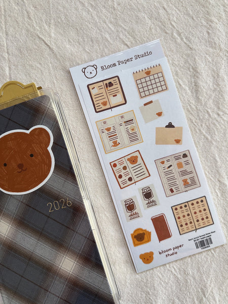 Bear's Journal Spreads Sticker Sheet