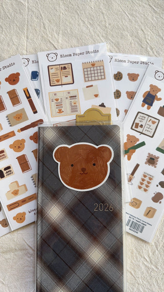 Bear's Journal Spreads Sticker Sheet