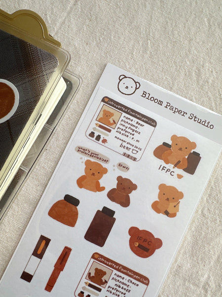 Introverted Fountain Pen Club Stickers