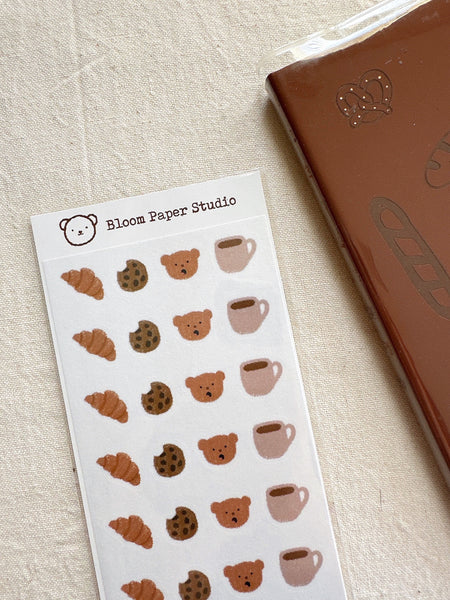 Bear's Cafe Visit Doodle Stickers