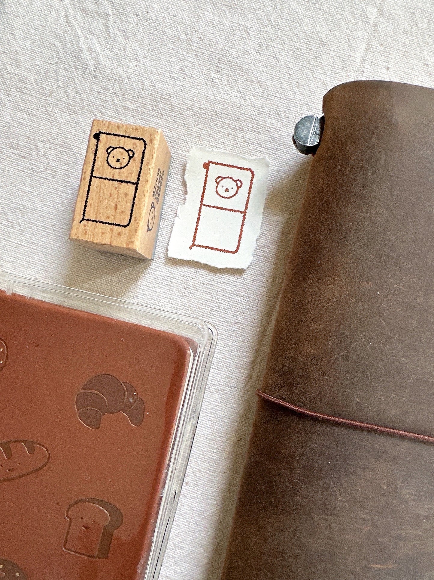 Bear's Travelers Notebook Wooden Stamp