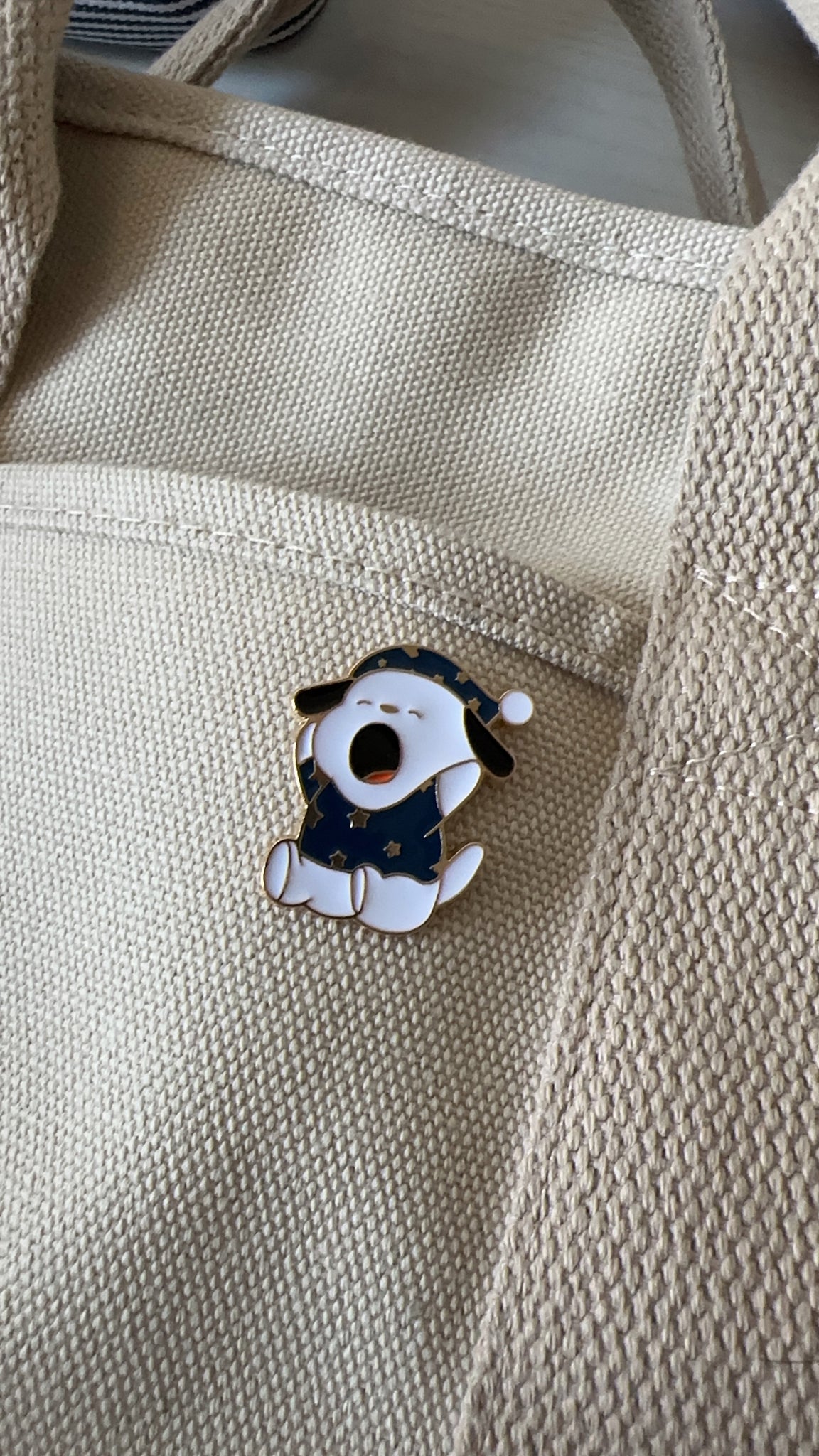 Always Sleepy Dog Pin