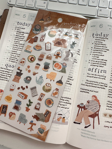 Mind Wave Coffee Planner Journal Stickers