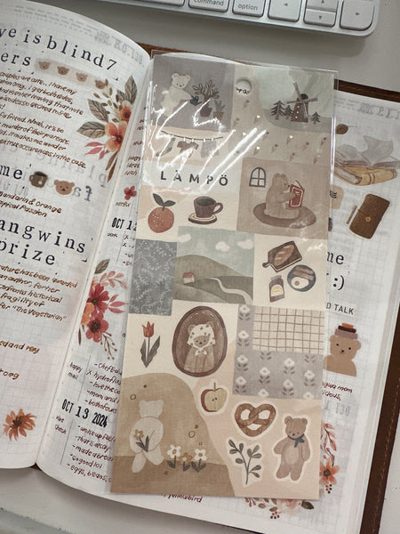 Mind Wave Lampo Planner Stickers (Bear and Morning)