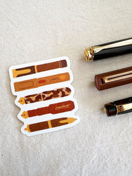 Bear's Pen Stack Die Cut Sticker