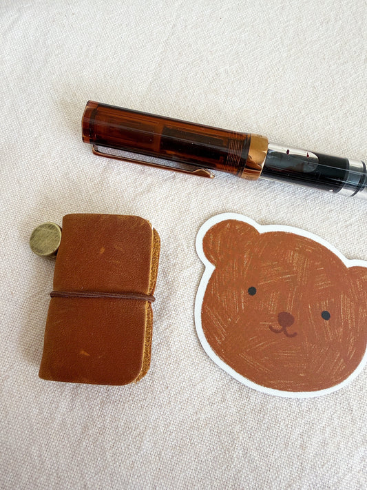 Mini Leather Journal (Camel)