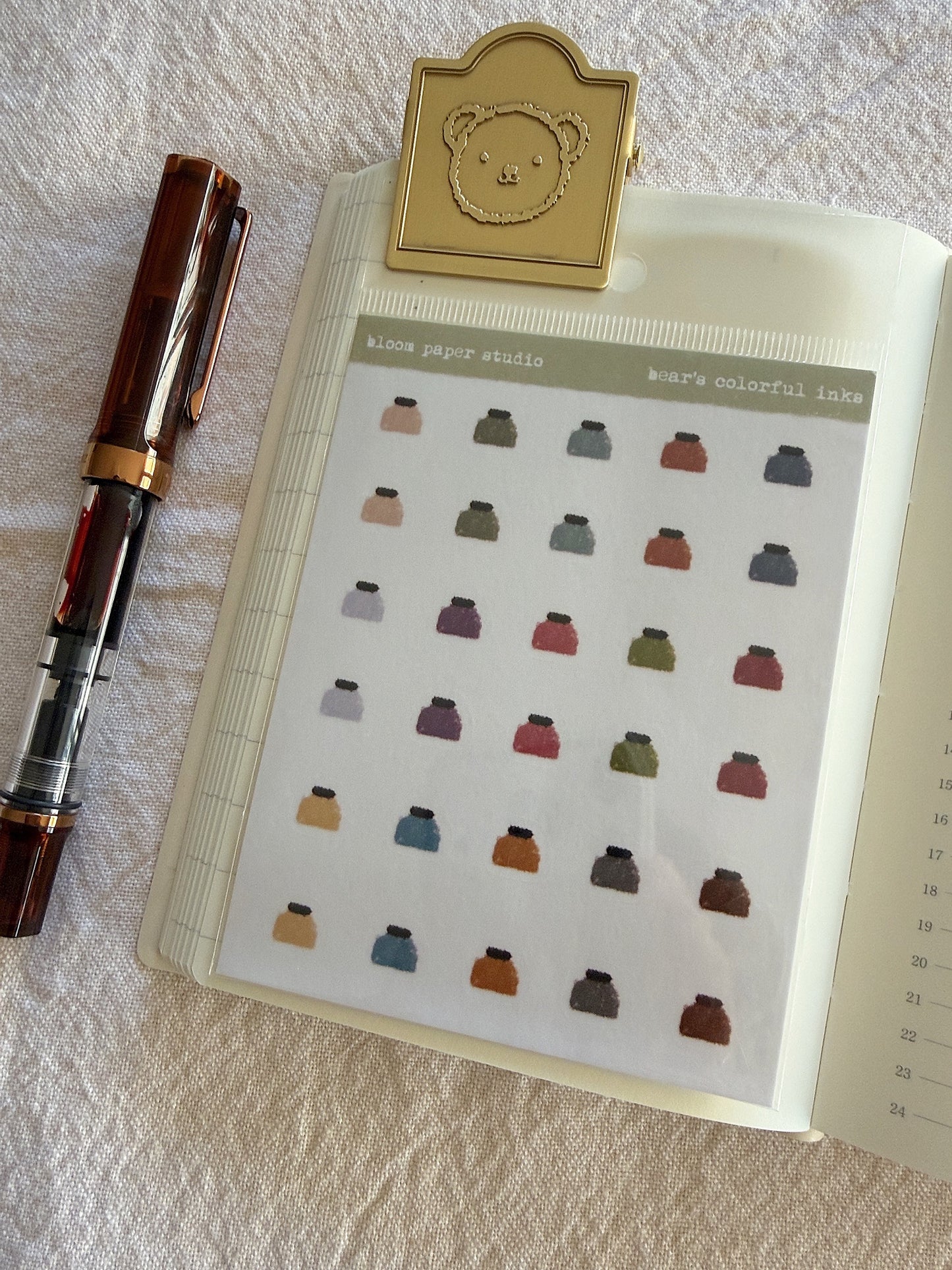 Bear's Colorful Inks Stickers