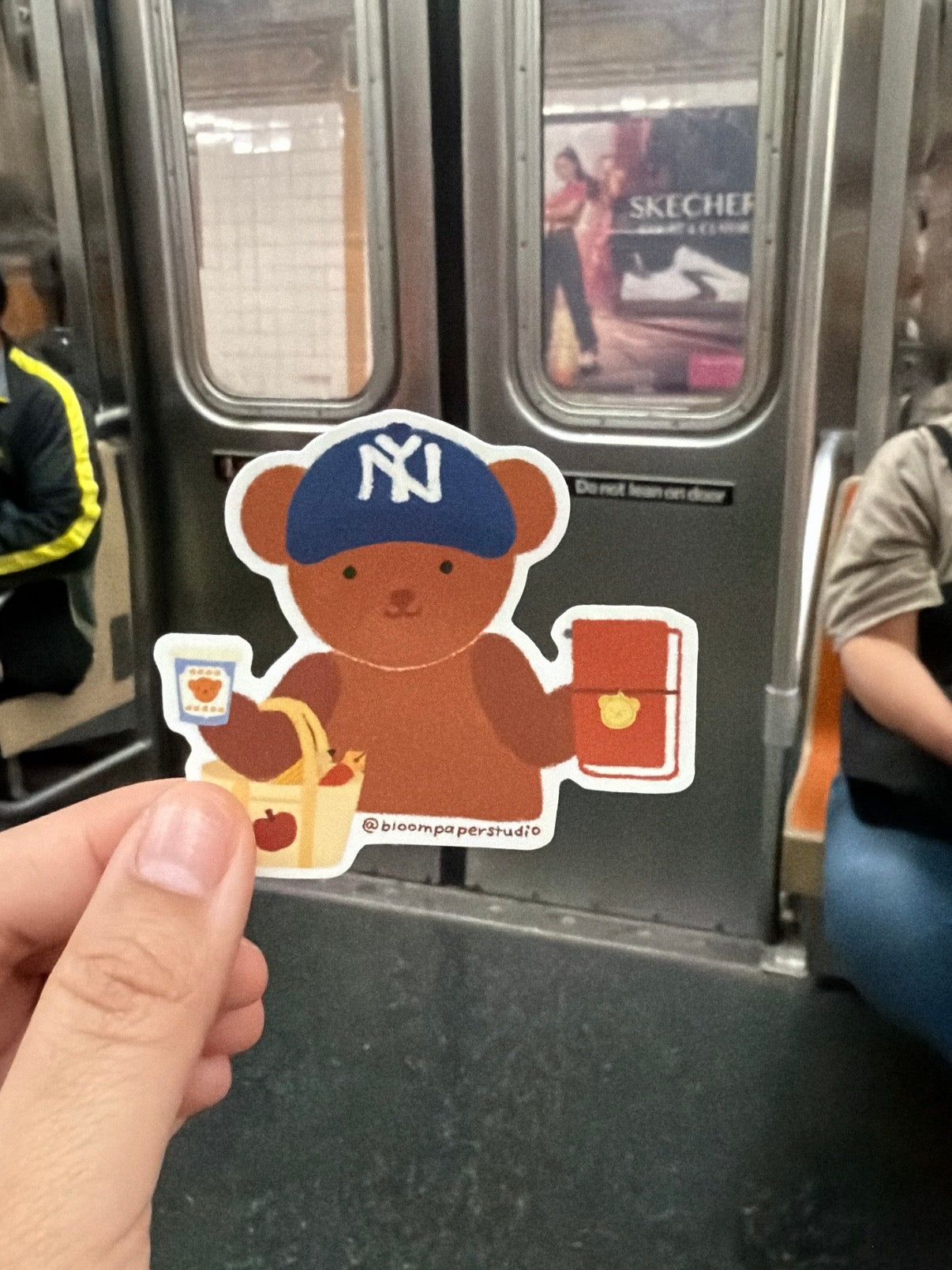 NYC Choco Bear Die Cut Sticker