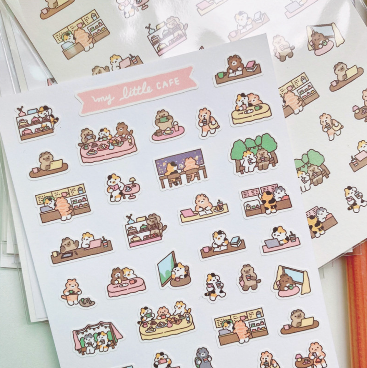 Catbbang Little Cafe Sticker