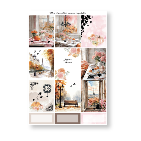 Autumn in Paris Foiled Planner Sticker Kit