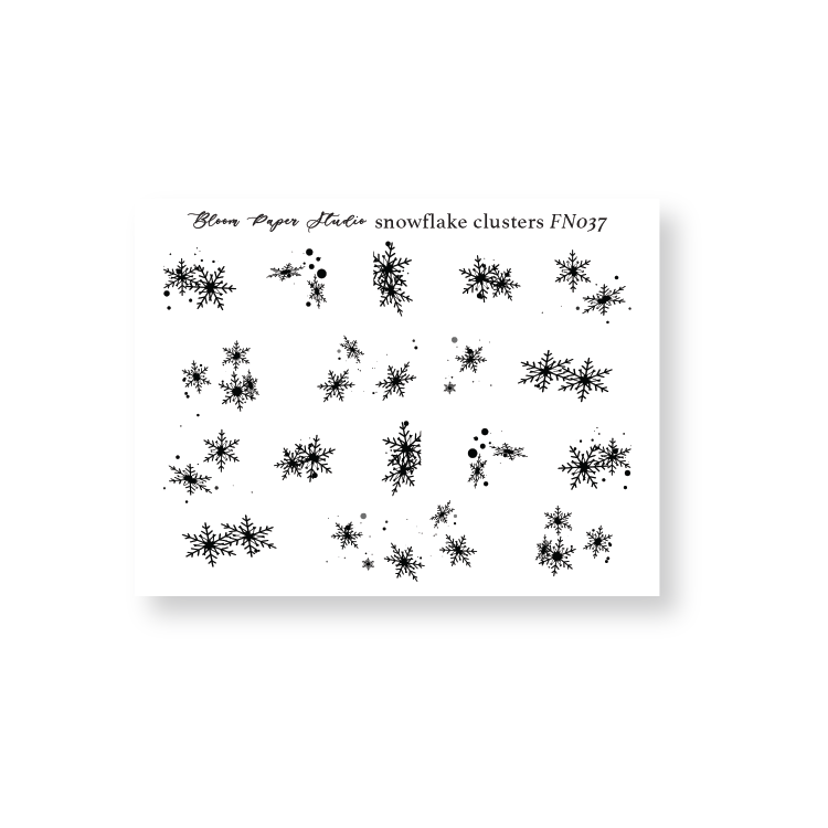 FN037 Foiled Snowflake Clusters Planner Stickers