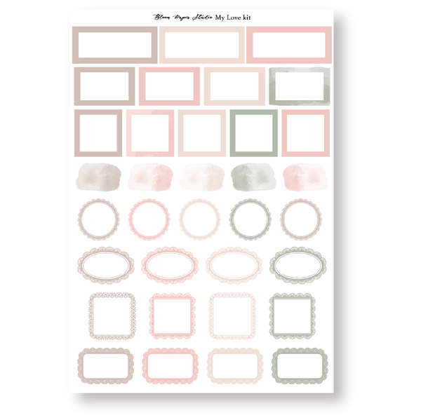 My Love Foiled Planner Sticker Kit