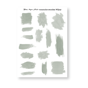 WQ037 Watercolor Swatches Journaling Stickers