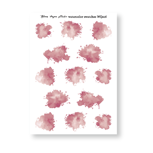 WQ016 Watercolor Swatches Journaling Stickers