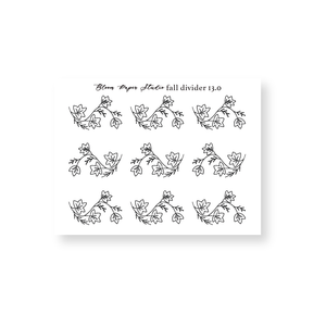 Foiled Fall/ Autumn Divider Stickers 13.0